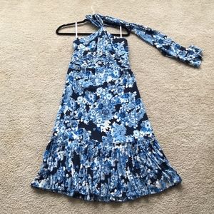 Tory Burch Silk Floral Halter Dress